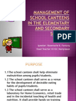 Management of School Canteen - Latest