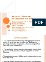 Network Problem Notification Via SMS