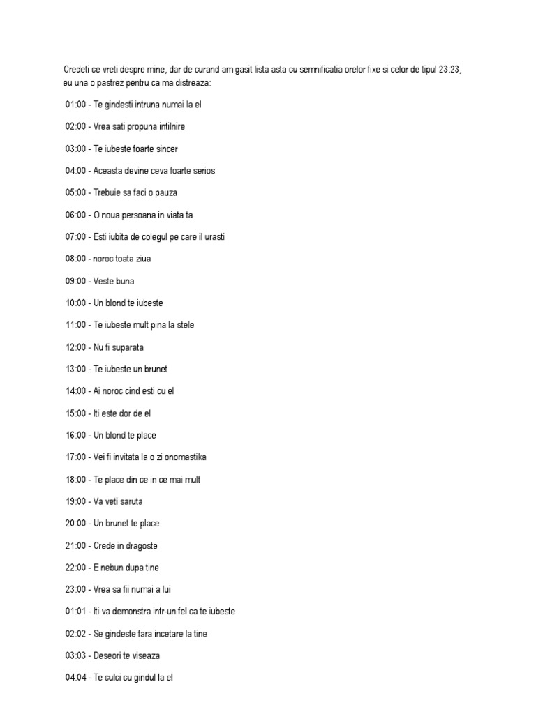 Orele Fixe | PDF