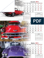 Calendar de birou Masini cu stil