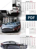 Calendar de birou cu masini