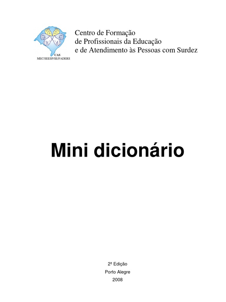 Dicionario Libras CAS FADERS | PDF | Carreira e Crescimento | Artes ...
