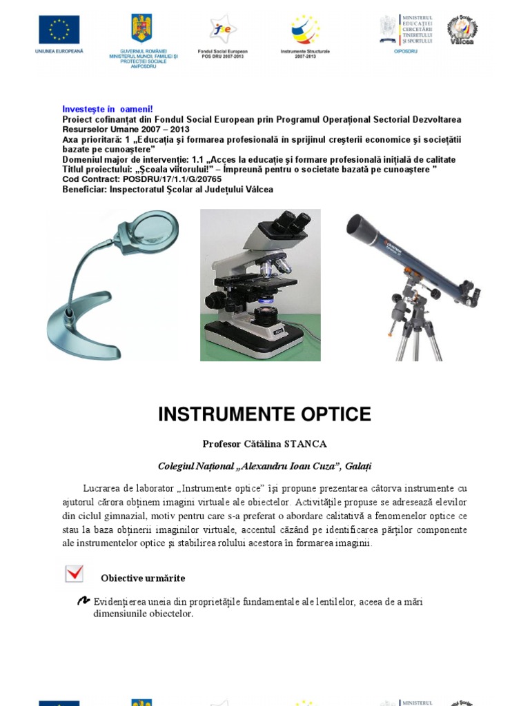 Instrumente Optice | PDF