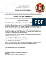 Office of The President: Prime Movers Society