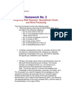 Homework No. 2: Integrating Web Research, Spreadsheet Charts, and Word Processing