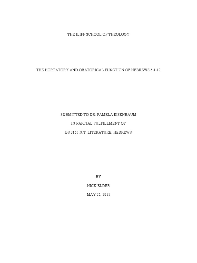 The Iliff School of Theology PDF Rhetoric Religion And Belief