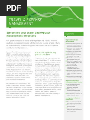 Basware Travel And Expense Management Fact Sheet A4 Enterprise