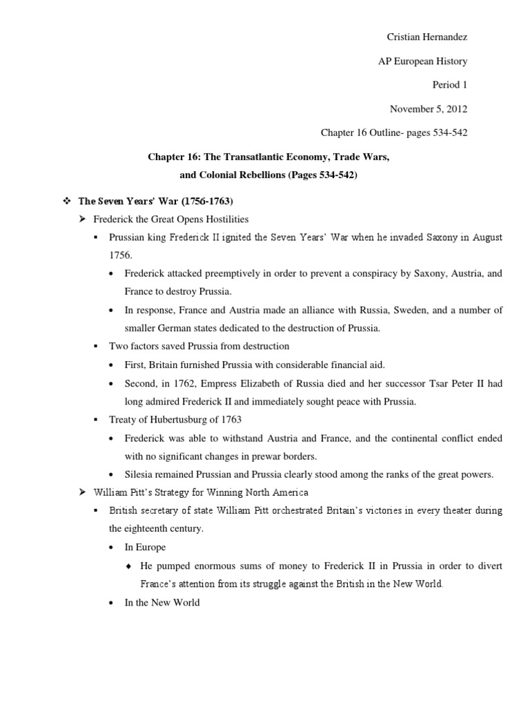 Chapter 16: Transatlantic Economy & Rebellion | PDF | American ...