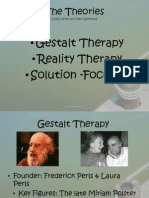 Reality, Gestalt and Solution-Focused Therapy