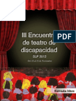 Programa III Encuentro de Teatro de Discapacidad SLP