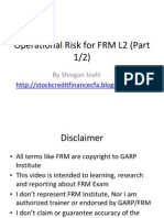 Operational Risk FRM L2 Part 1of3 2 Nov
