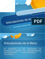 Articulaciones de La Mano