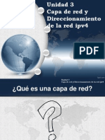 Capa de Red y Direccionamiento de La Re Ipv4