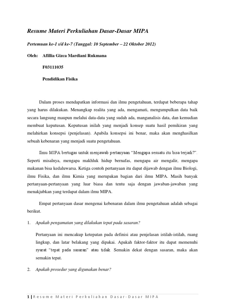 Contoh Resume Materi