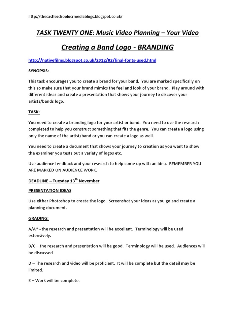 TASK TWENTY ONE - Creating A Logo | PDF