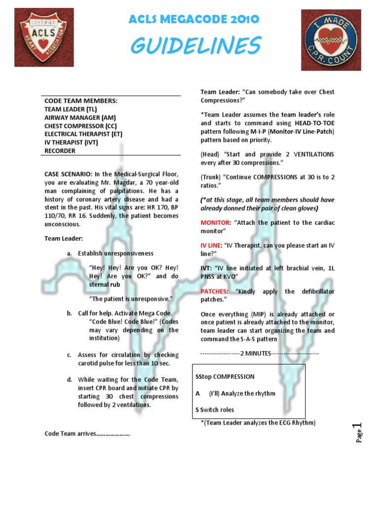 Acls Megacode | Download Free PDF | Internal Medicine | Cardiovascular ...