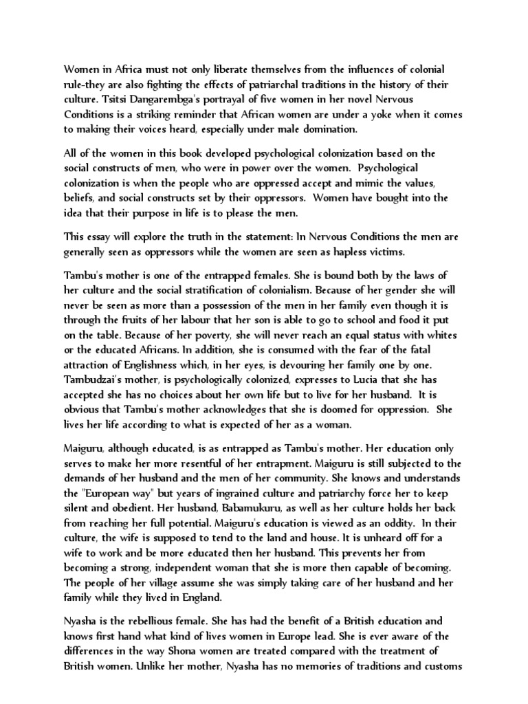 Patriarchy Essay - Free Paper Sample