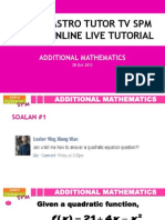 Astro Tutor TV SPM Online Live Tutorial: Additional Mathematics