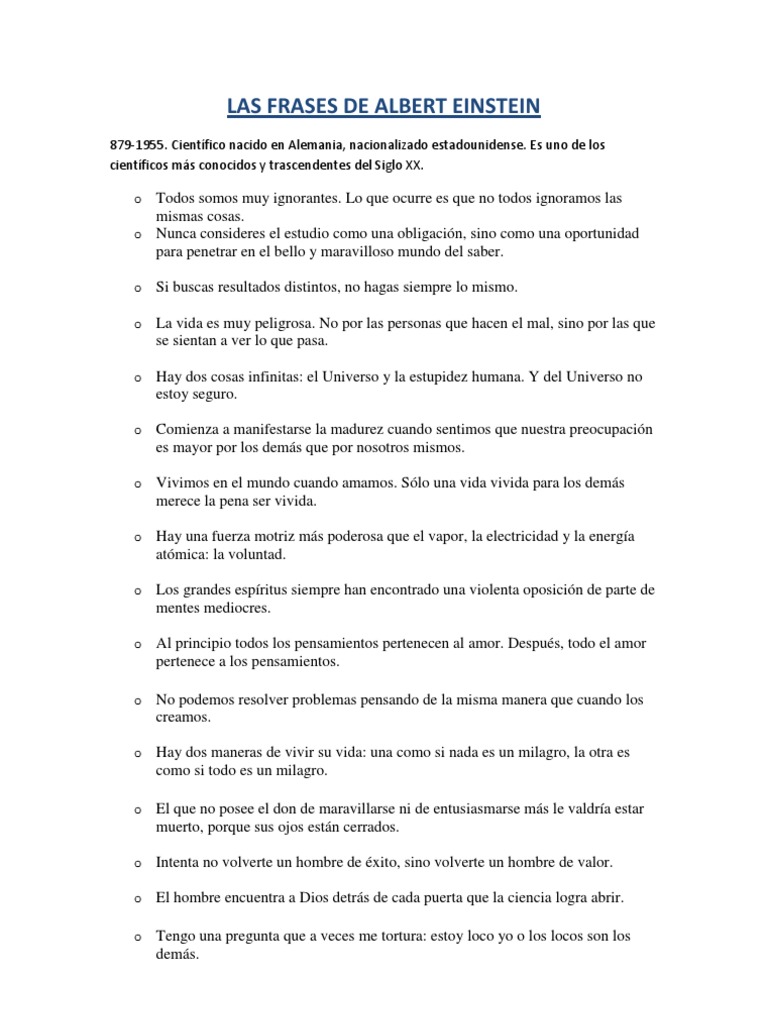 Reflexiones de Einstein sobre la Vida | PDF | Albert Einstein | Science, image size:768x1024