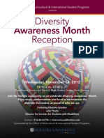 November 14, 2012 - Diversity Awareness Month Reception