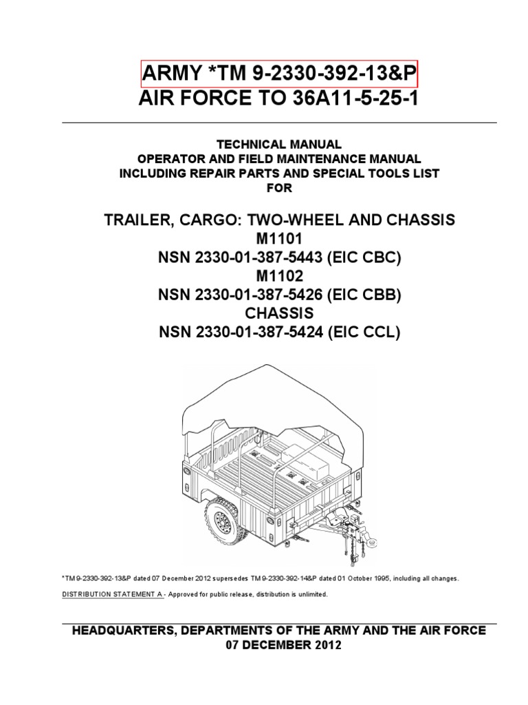 TM 9-2320-392-13P | Trailer (Vehicle) | Vehicles