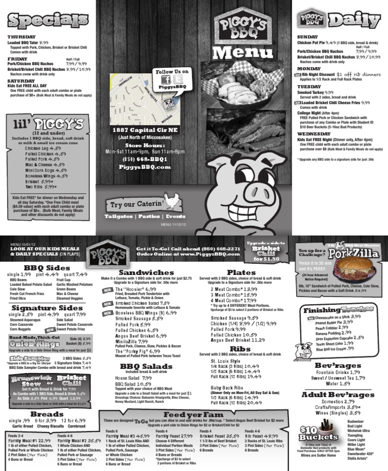 Piggys BWmenu 2page 1112 | PDF | Sports & Recreation