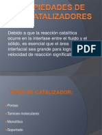 Propiedades de Los Catalizadores