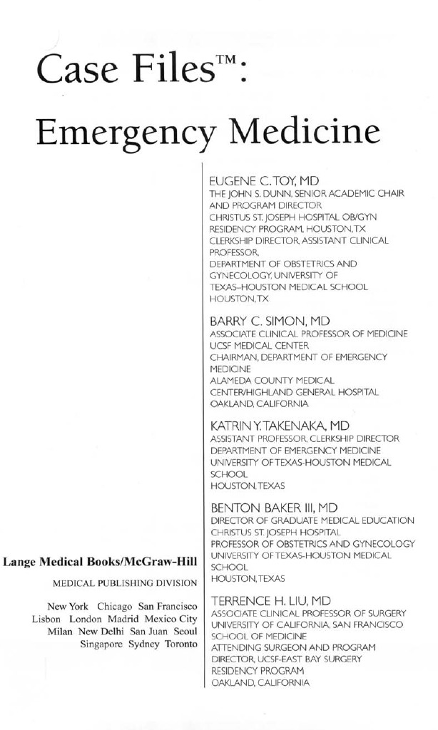 Case Files Emergency Medicine PDF | PDF | Online Databases | Electronic ...