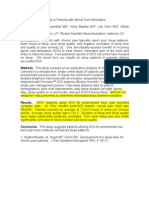 Patterns of Sleep in Patients With Spinal Cord Stimulation