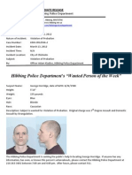 Wanted Person of The Week-Horridge