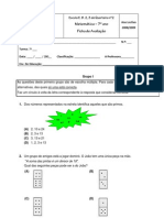 Ficha de Avaliação de Matemática 7o ano