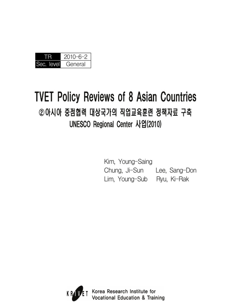 TVET Policy Reviews in Asia | PDF | Vocational Education | Bangladesh