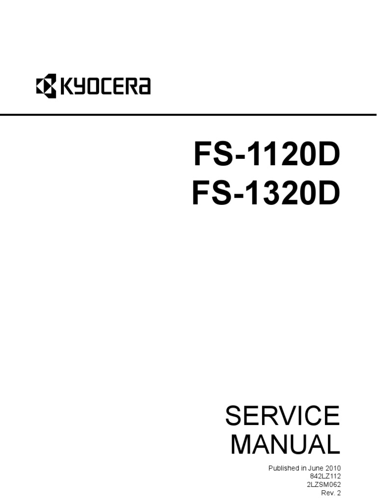 Service Manual Kyocera-Mita FS-1120D - FS1320D - Rev.2 - 2010 | Electrical  Connector | Printer (Computing)