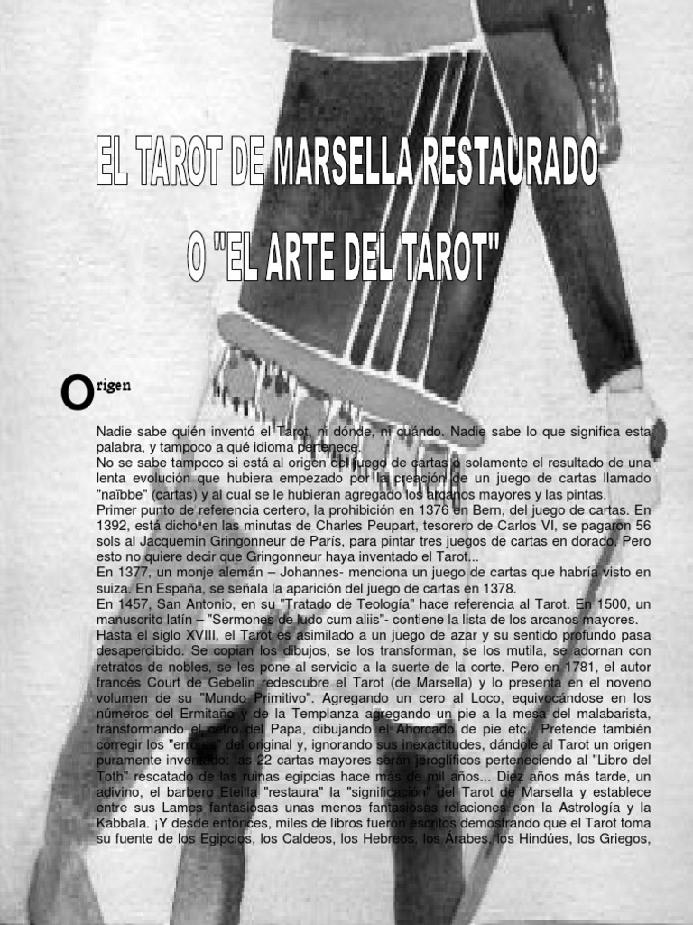 Restauración del Tarot de Marsella | PDF | Tarot | Jugando a las cartas