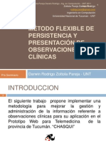 Pre Seminario "Metodo Flexible de Persistencia de Observaciones Clinicas" - (Prototipo Web Telemedicina) - Darwin Rodrigo Zottola Pareja
