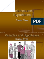 Variables and Hypotheses: Chapter Three