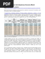 I numeri del disastroso Governo Monti (15/10/2012)