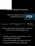 Constructing Consumers. Efforts to make governmentality through energy policy