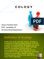 Ecology: Anson Ferdiant Diem Phd. Candidate of Environmental Department