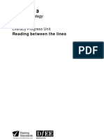 Literacy Progress Units:  Reading Between The Lines - Guidance