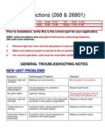 Instructions (268 & 26801) : General Troubleshooting Notes