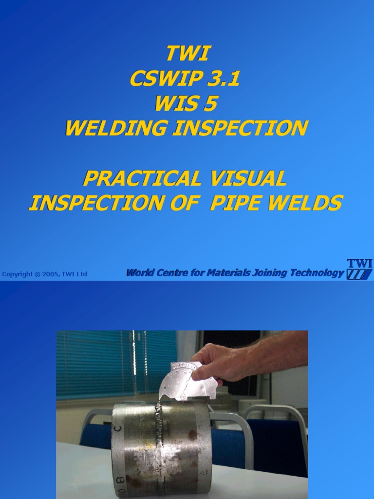 Visual Inspection of Pipe Welds Report | PDF | Welding | Construction