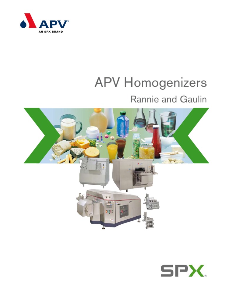 APV SPX Homogenizer General Brochure | PDF | Emulsion | Automation