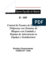 Control de Fuentes de Energias Peligrosa Con Sistema de Bloqueo Con Candado y Tarjetas de Advertencia en Equipos e Instalaciones