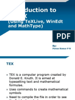 Introduction To LaTeX - TeXLive, WinEdt and MathType