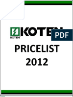 1customer Pricelist 2012