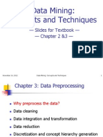 Data Mining: Concepts and Techniques: - Slides For Textbook - Chapter 2 &3