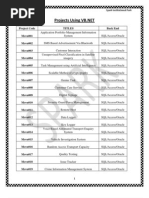 Projects Using VB - Net 2012 - 2013