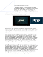 Analysis of Jaws Opening Sequence