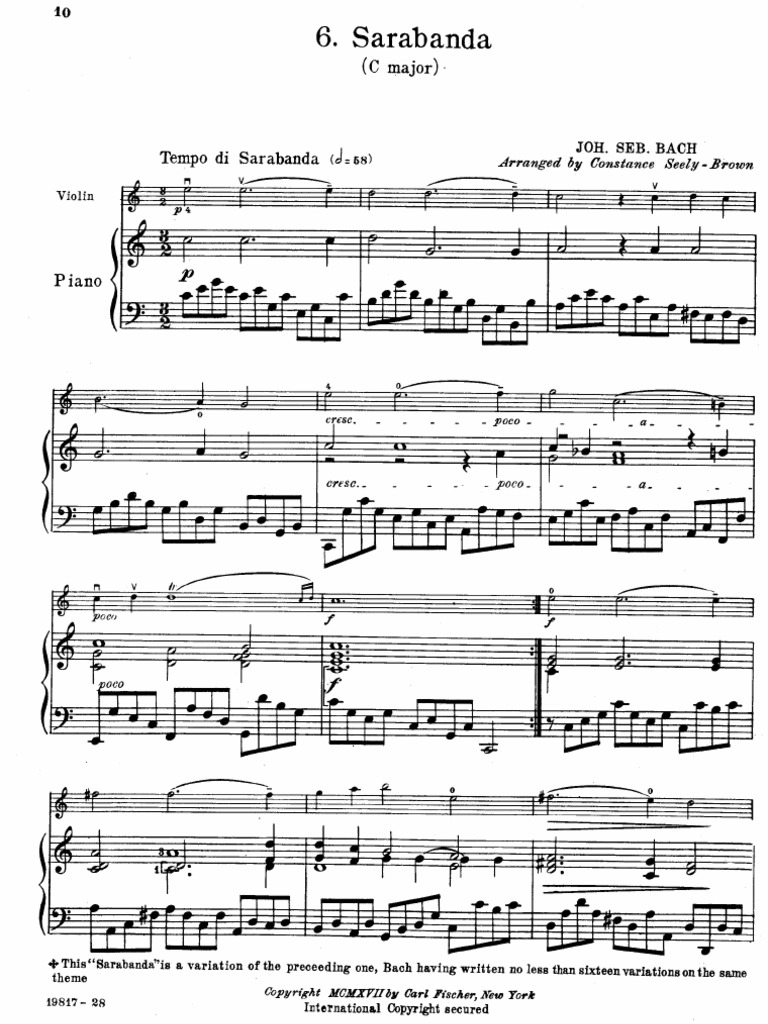 Bach 10 Piezas Fáciles Violín y |